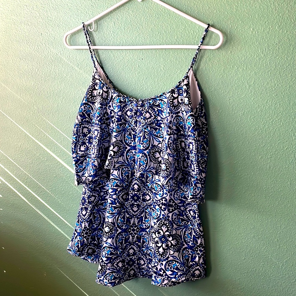 Blue Flowy Top